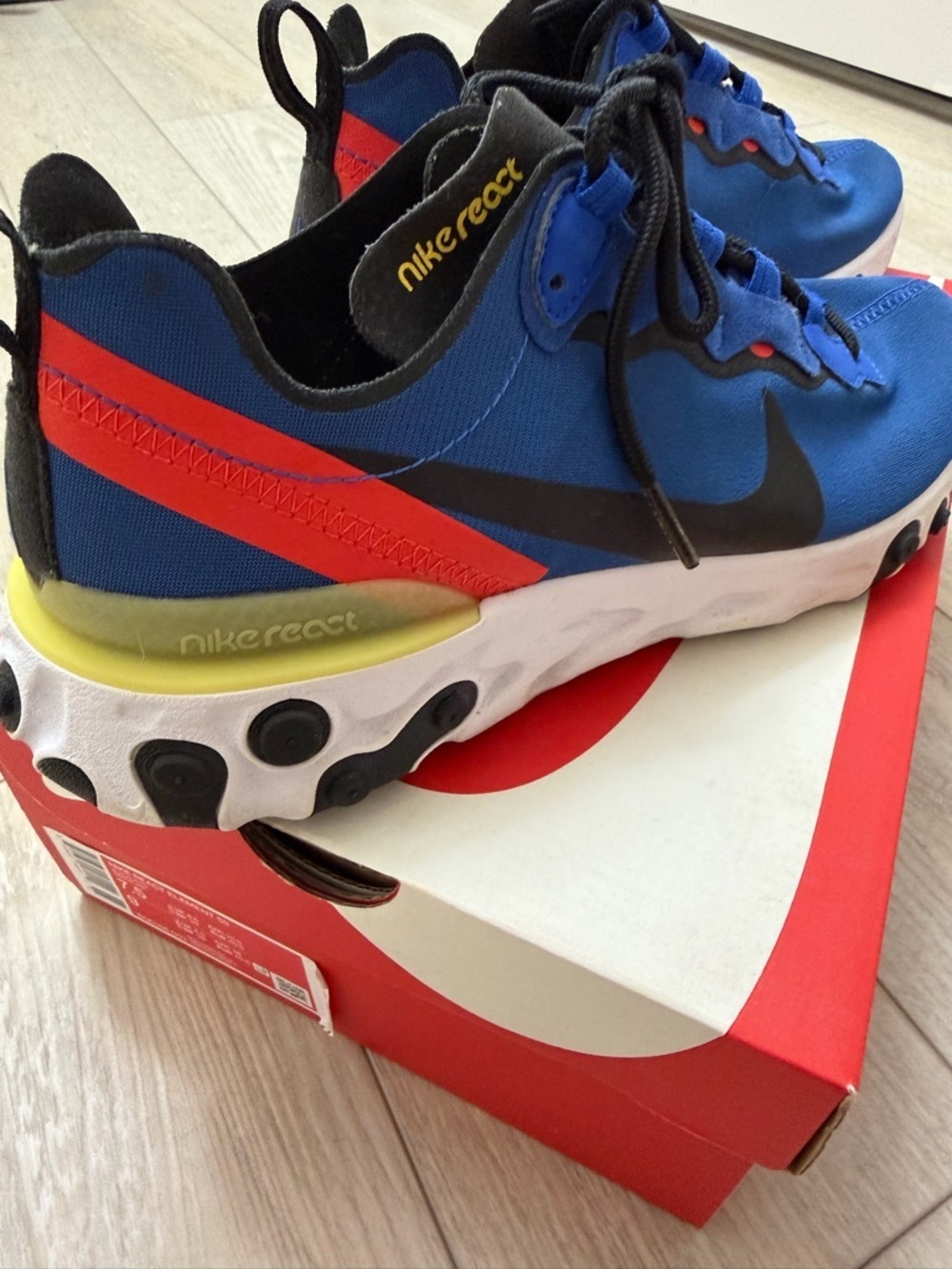Nike React Element 55 Blue/Red/Black Men 7.5